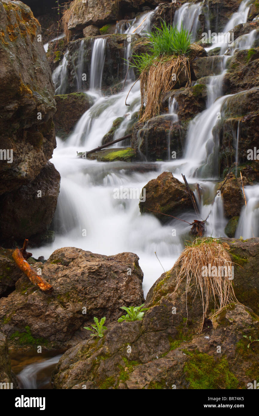 Natural Dam Falls at Governor Dodge State Park in Wisconsin Stock Photo