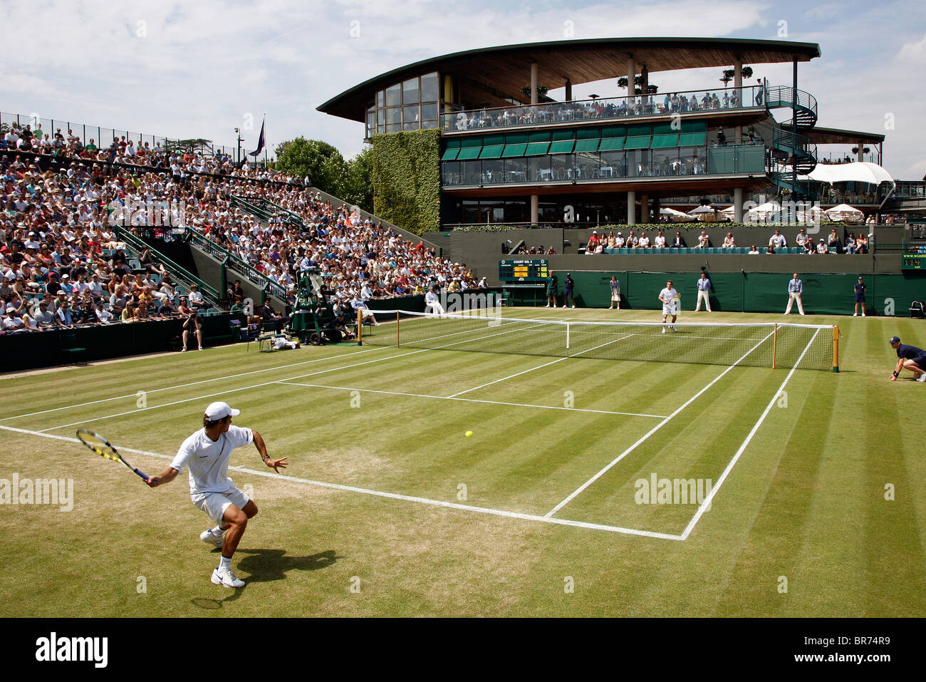 View of play on court 3 at the Wimbledon Tennis Championships 2009 Stock  Photo - Alamy