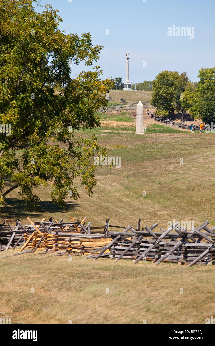 The Sunken Road (Bloody Lane), Antietam Civil War Battlefield, Virginia USA Stock Photo