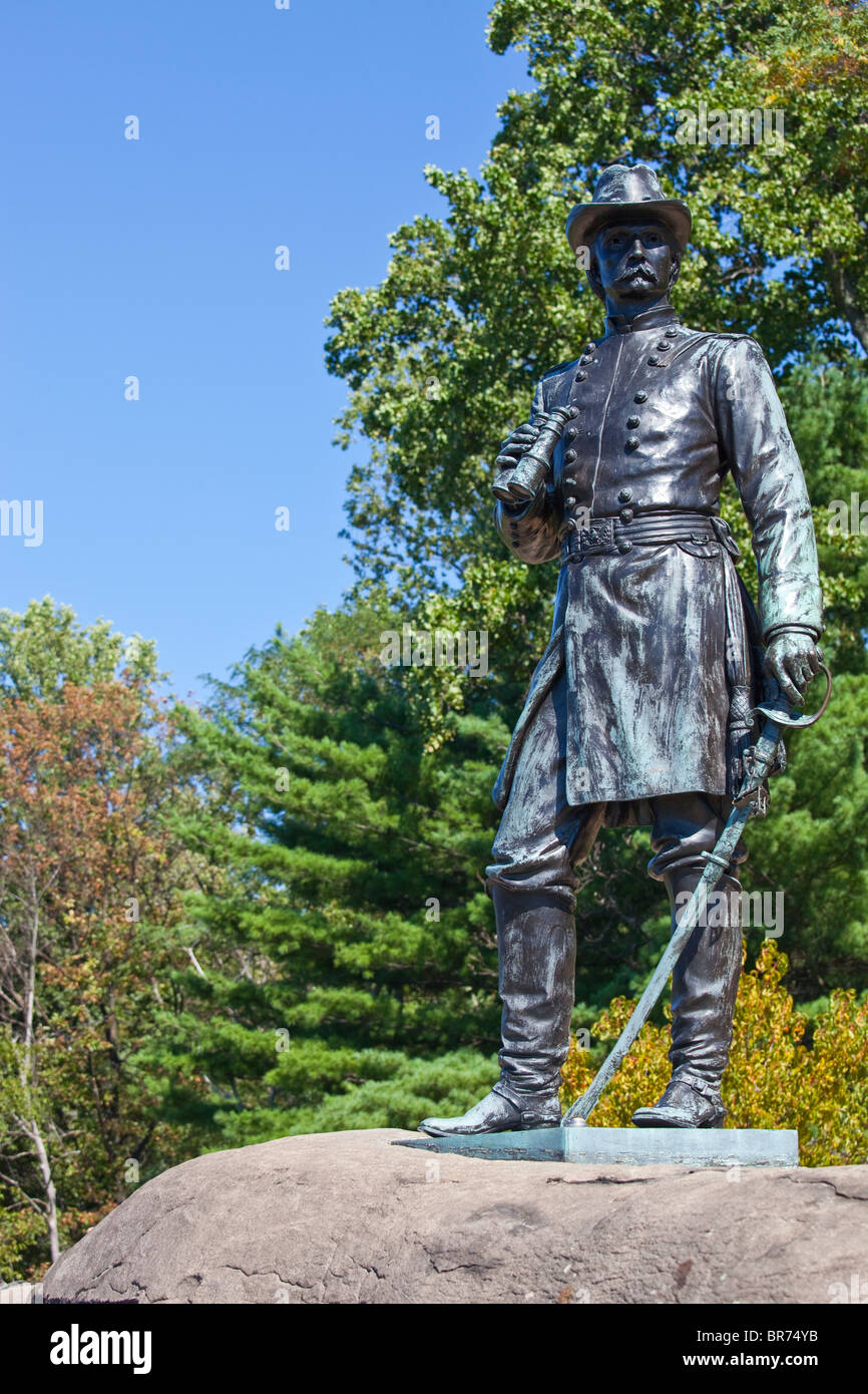 Statue of Gouverneur Warren on Little Round Top, Civil War Battlefield