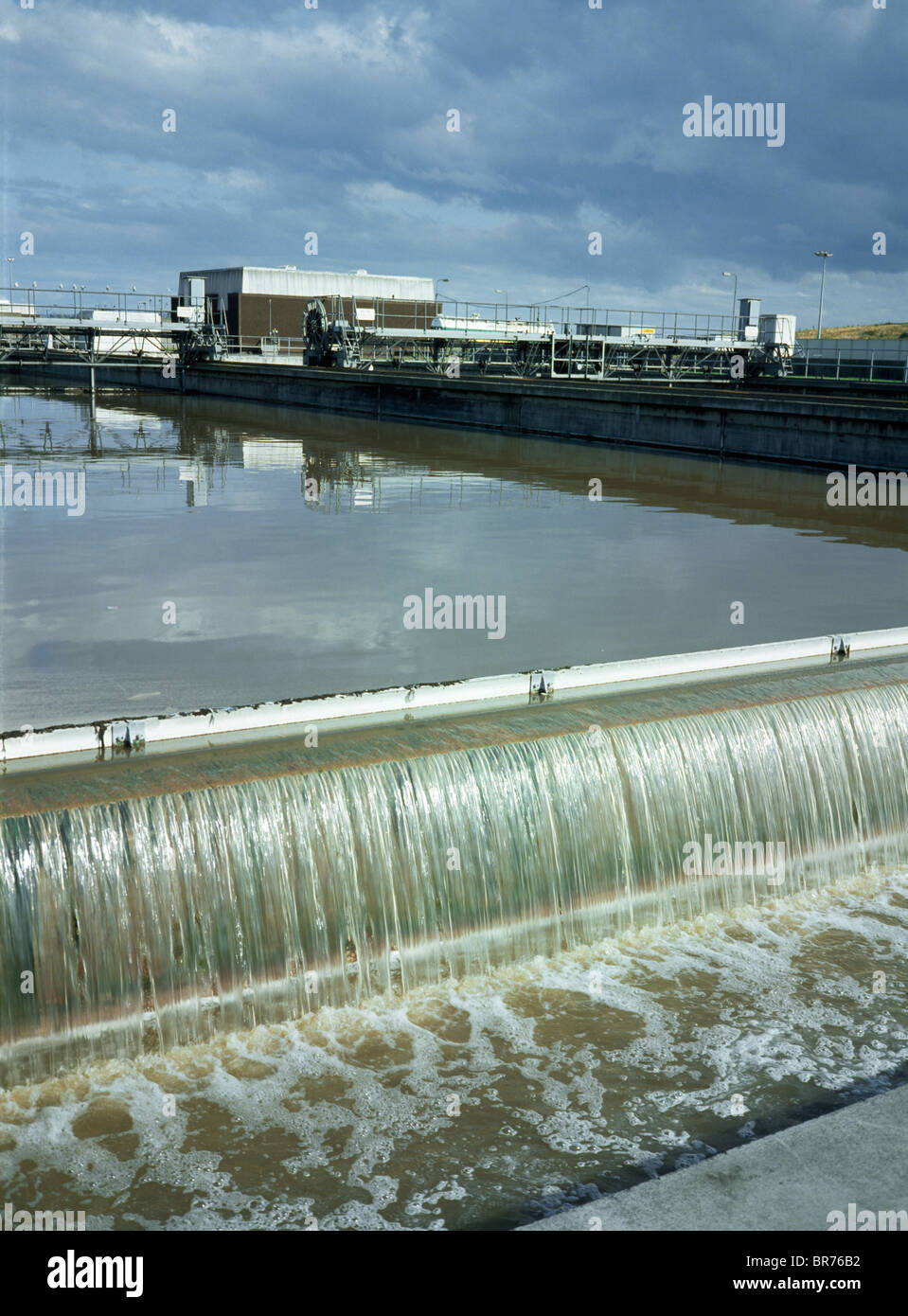 Flowing Water In Industrial Setting, Ireland Stock Photo