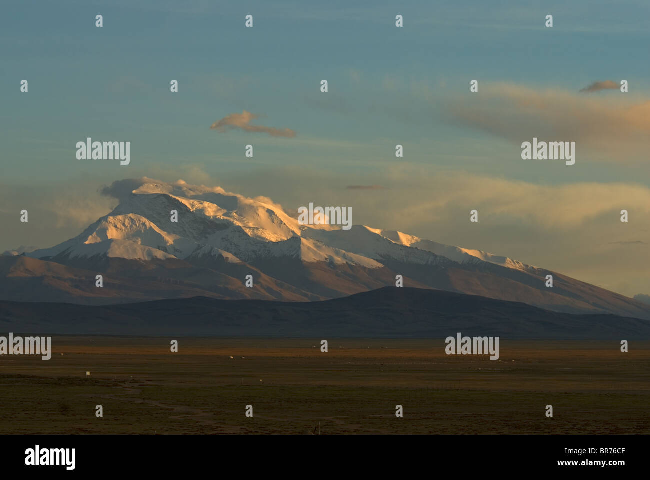 Mount Gurla Mandhata Tibet. Stock Photo