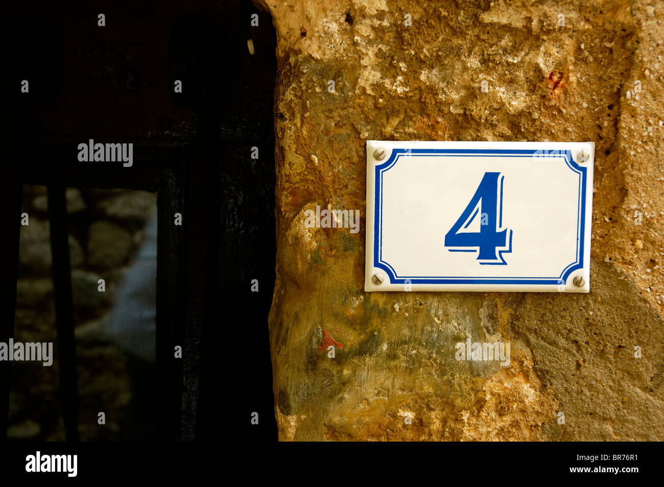 French House Number In A Provencal Town Stock Photo Alamy