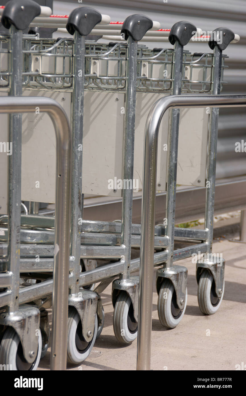 Airport luggage carts Stock Photo Alamy