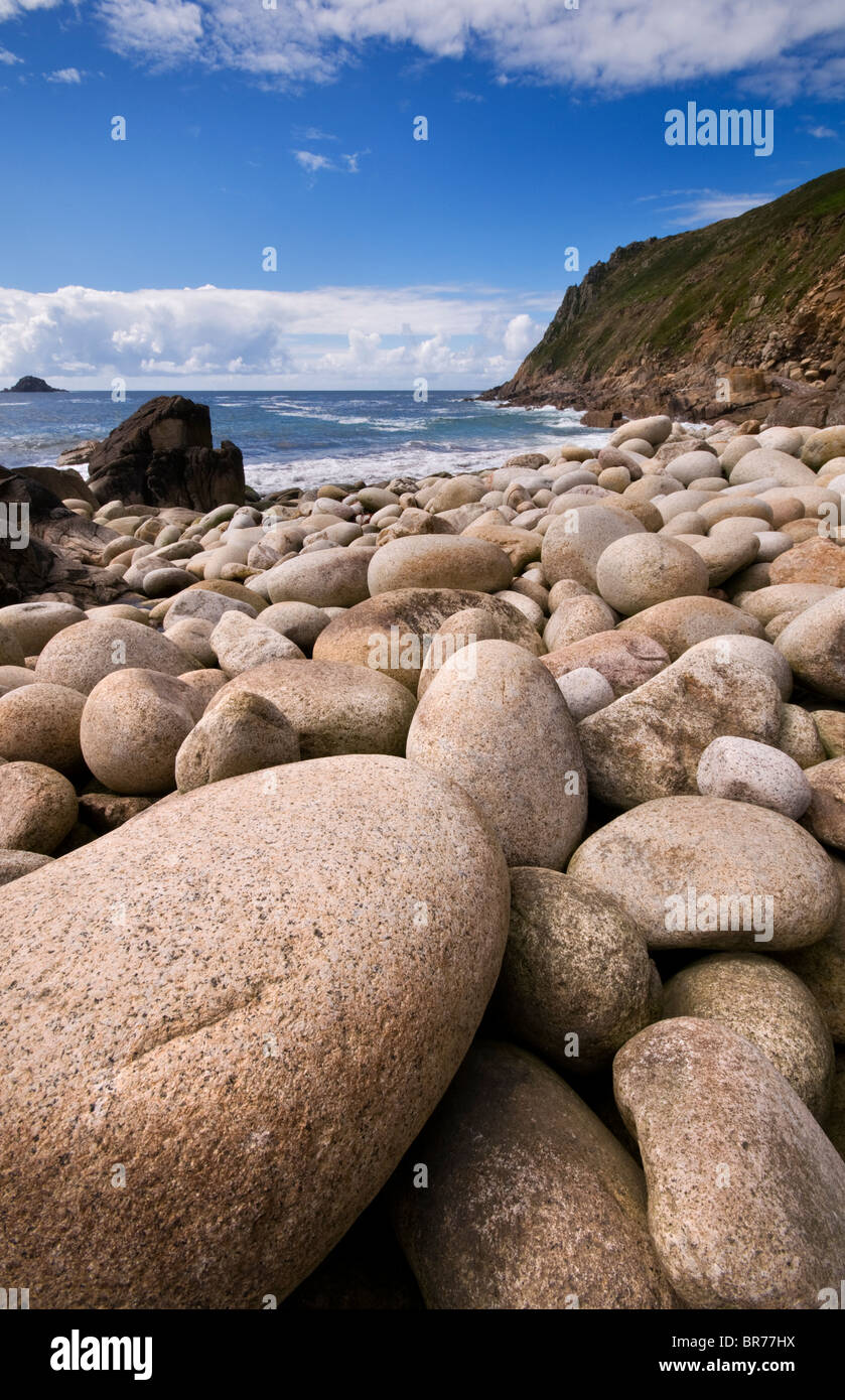 Porth Nanven (also known as Cot Valley Beach) near St Just in Cornwall, England, UK Stock Photo