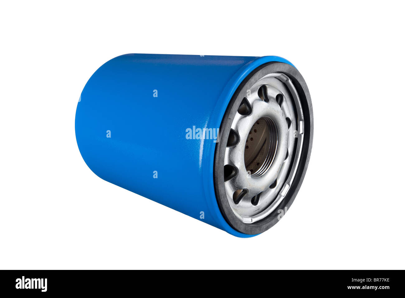 Automobile oil filter isolated on a white background Stock Photo Alamy