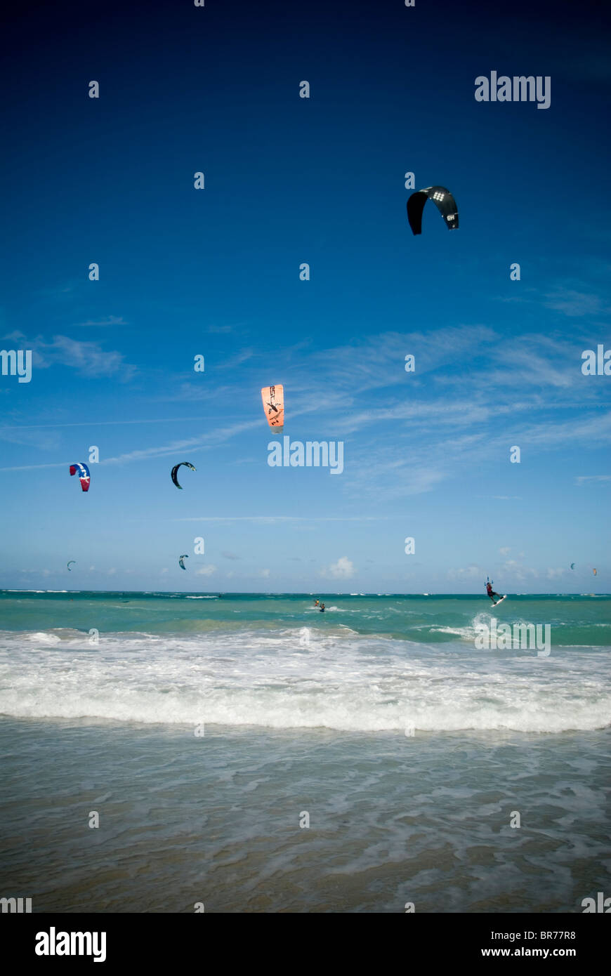 Kiteboarding Cabarete Dominican Republic Stock Photo Alamy