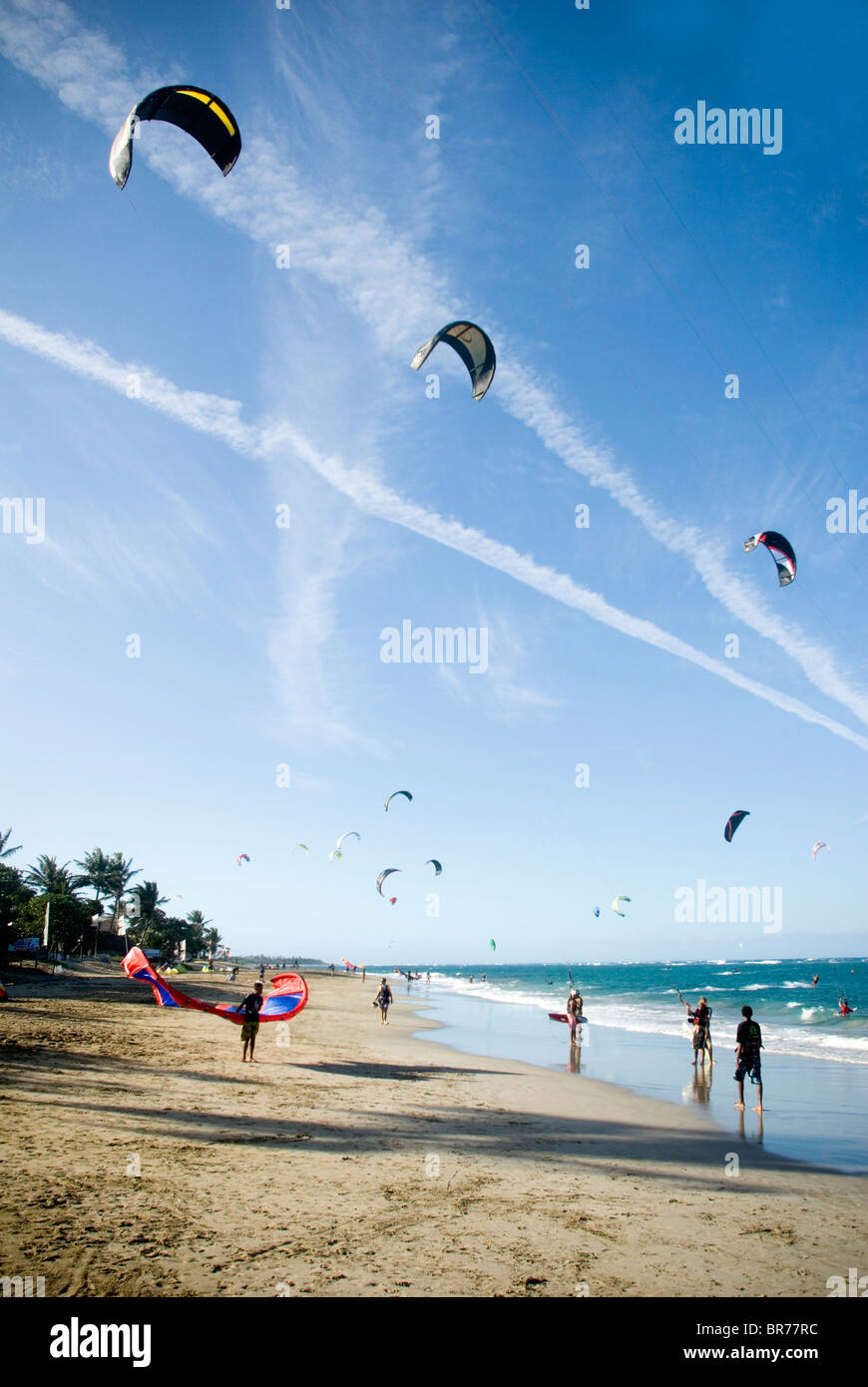 Kiteboarding Cabarete Dominican Republic Stock Photo Alamy