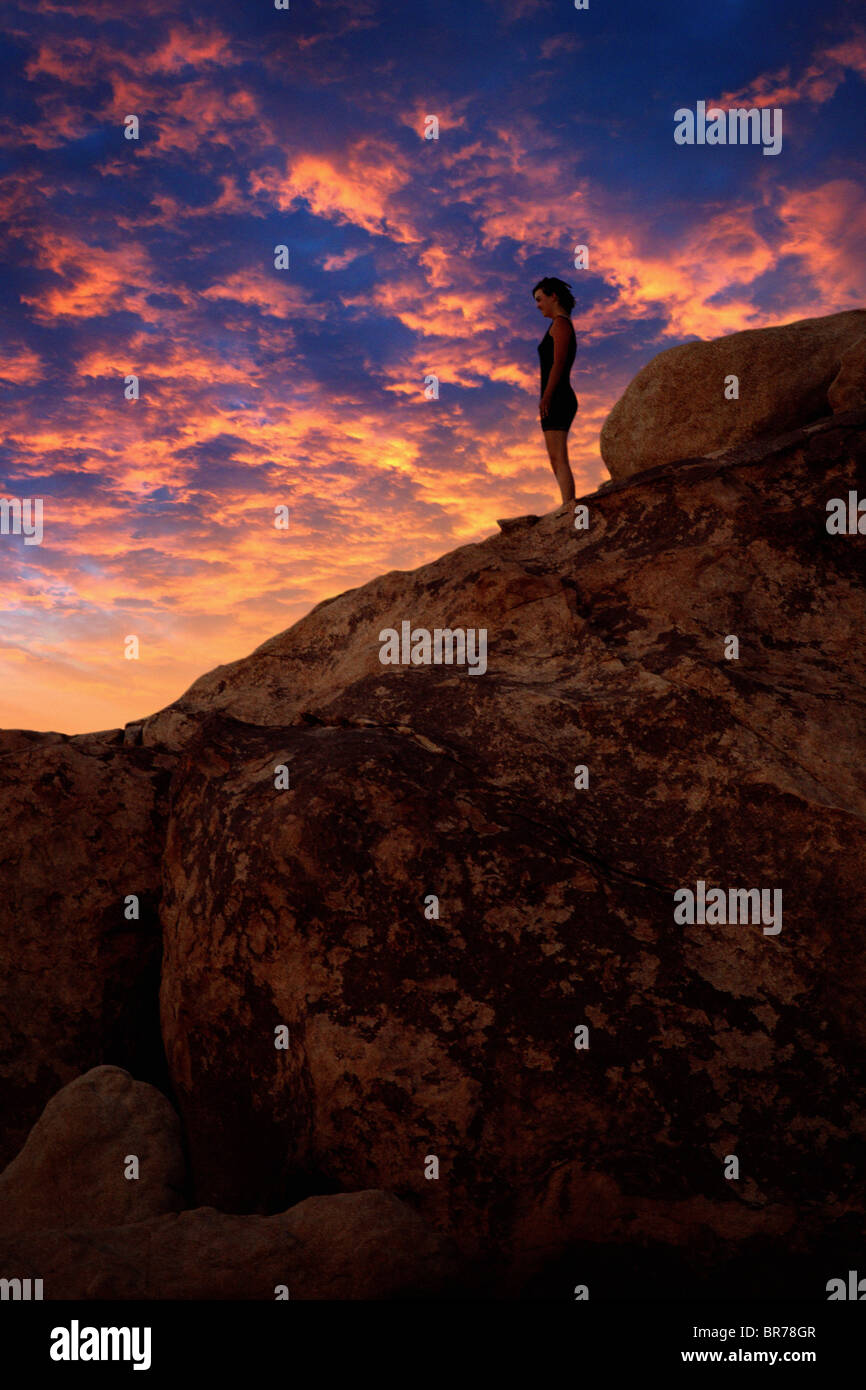 Woman on top of mountain hi-res stock photography and images - Alamy