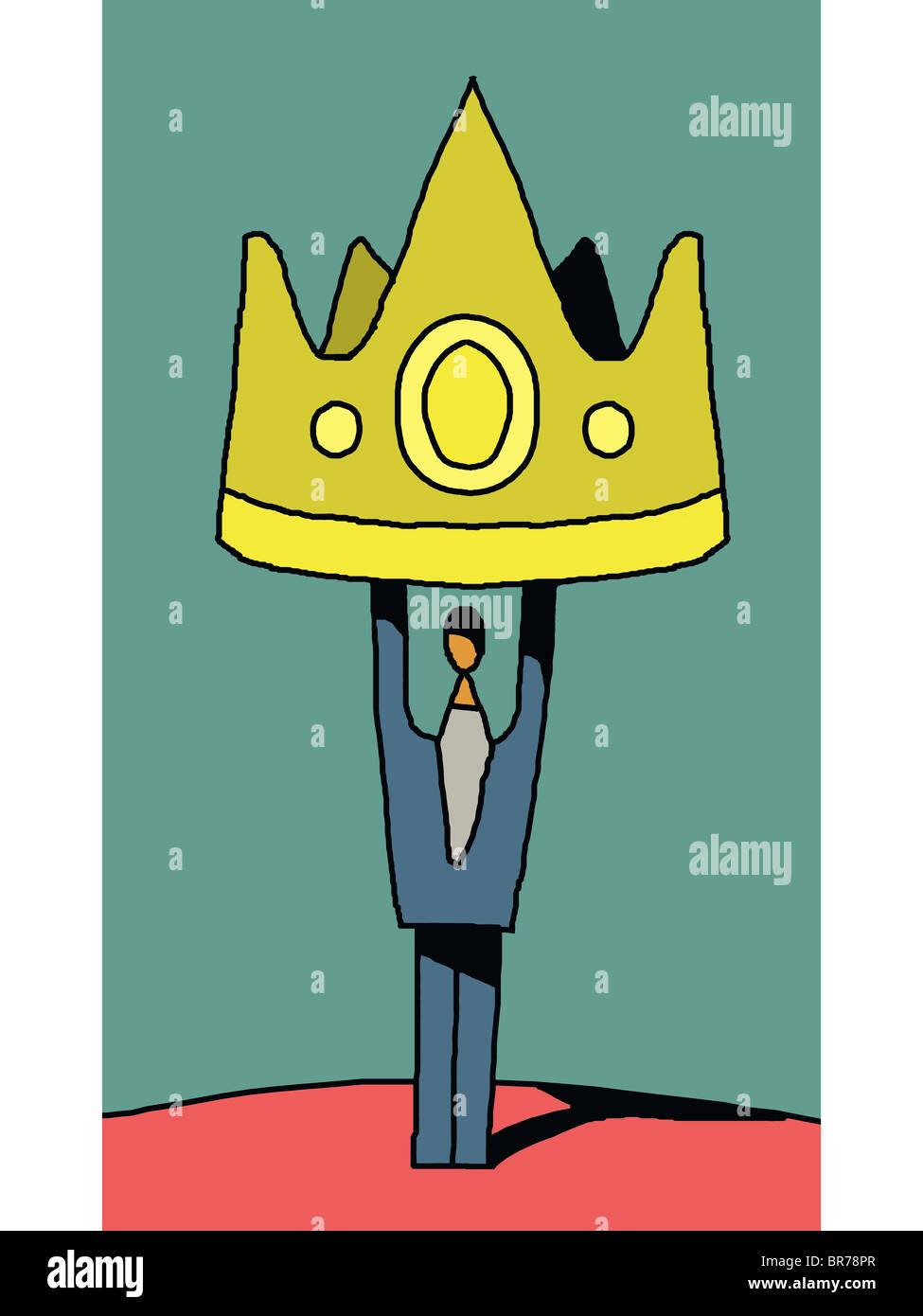 King Stick Man Crown Bowing Meme Stock Illustration 2322577227