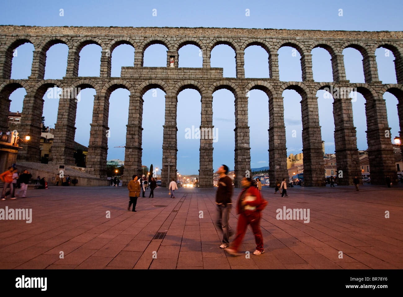 Roman aqueduct in Segovia Spain Stock Photo - Alamy