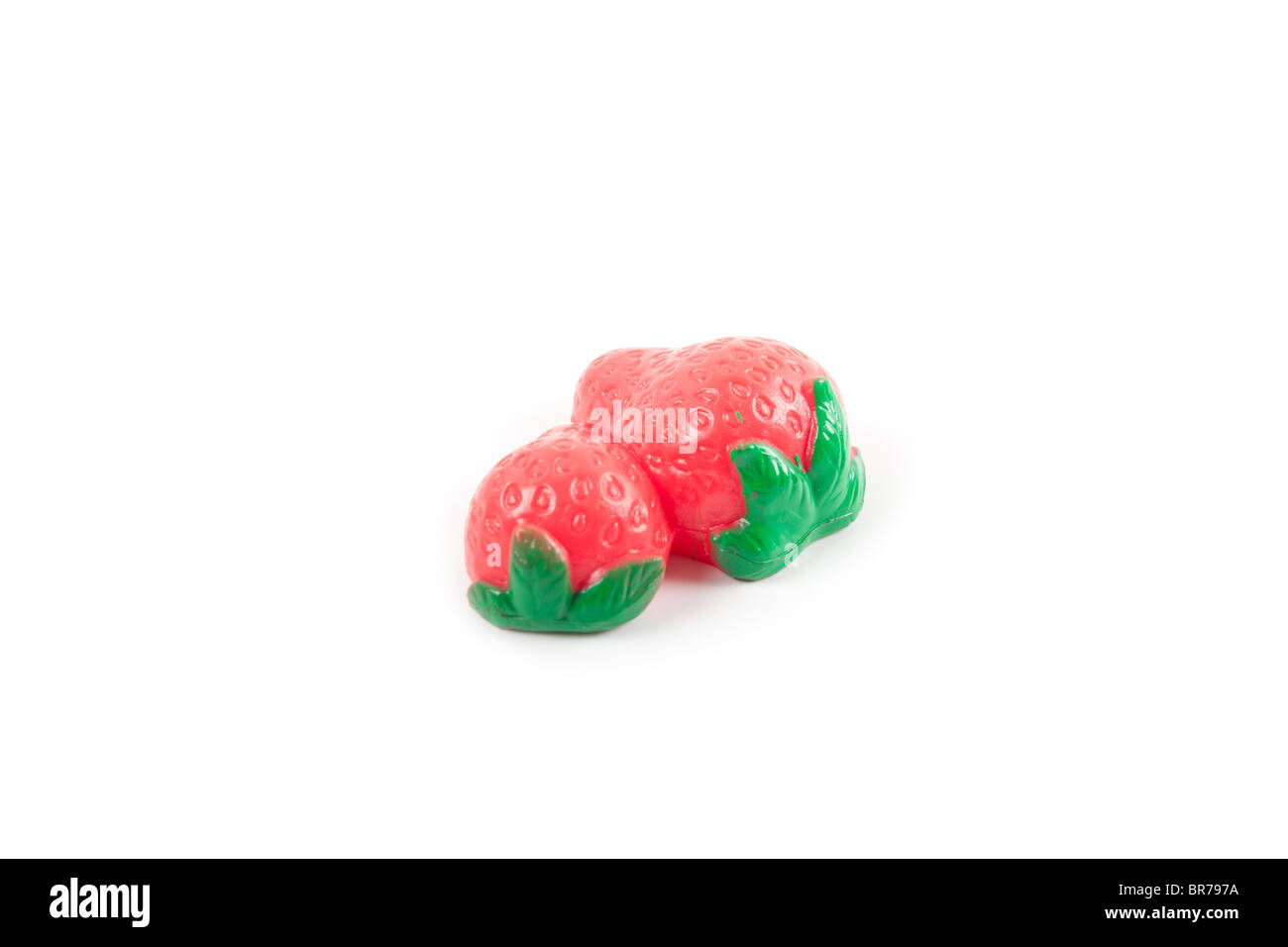 plastic strawberries Stock Photo