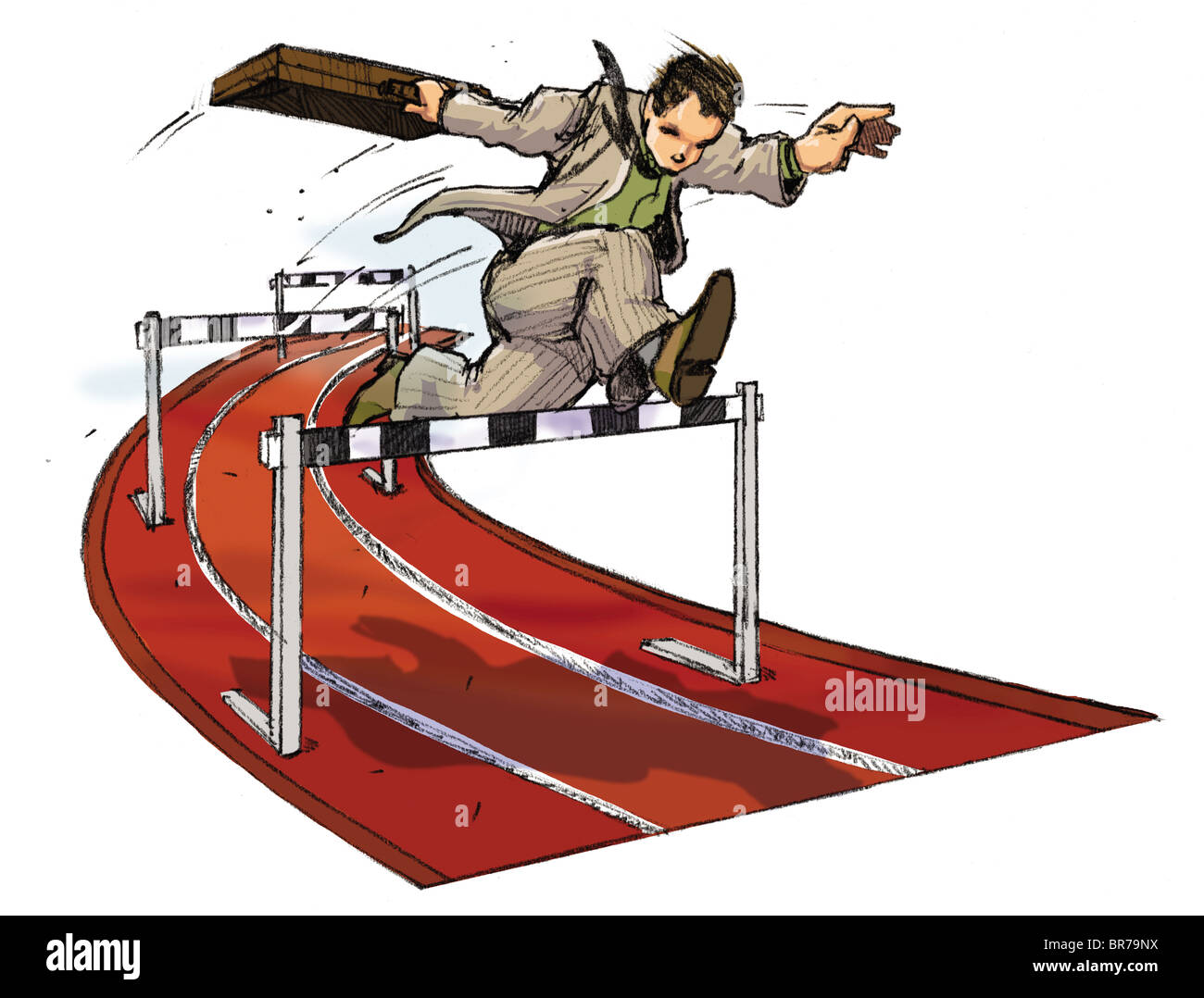 Hurdles jump Cut Out Stock Images & Pictures - Alamy