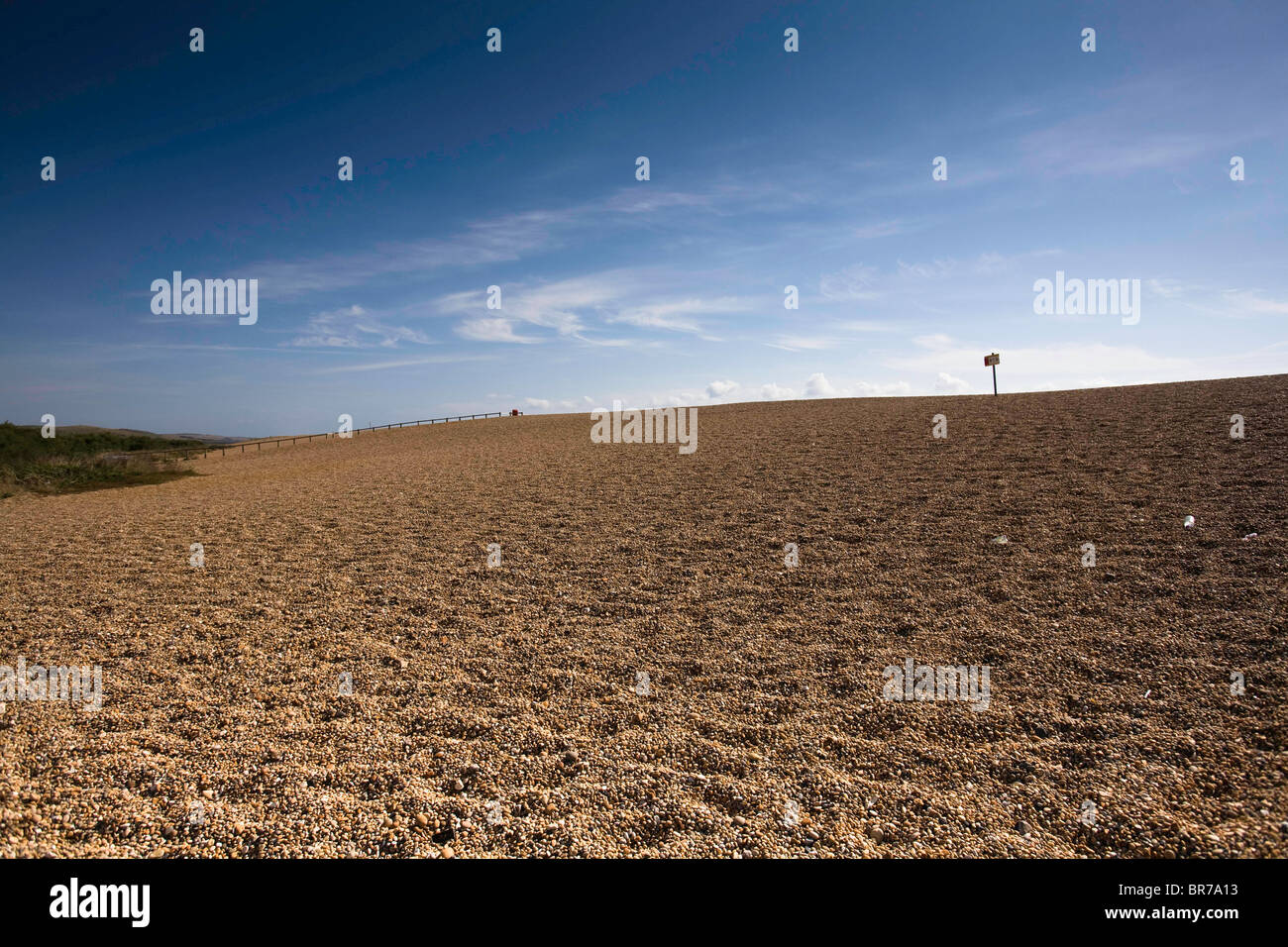 Expansive and deserted shingle beach at Langton Herring, Dorset Stock Photo Alamy