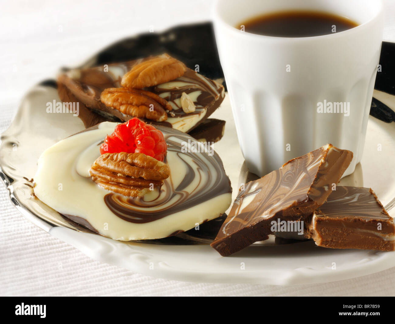 chocolate swirl biscuits Stock Photo