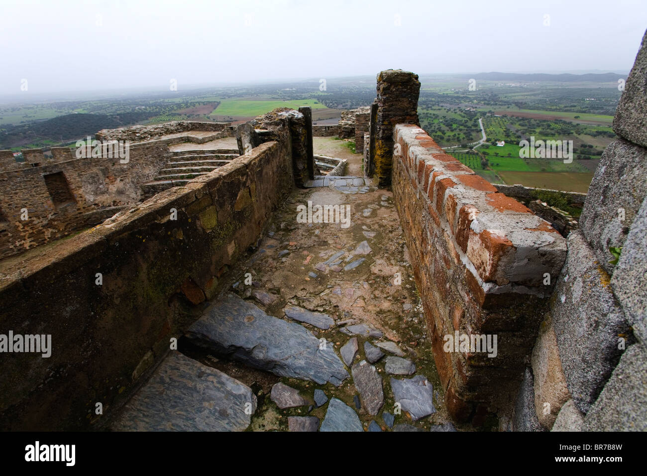 Sotne walls in Monsaraz Portugal Stock Photo