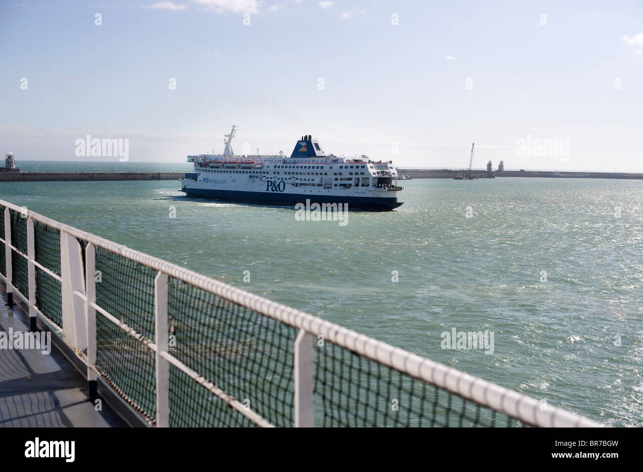 Dover Harbour scene Car Ferries Stock Photo