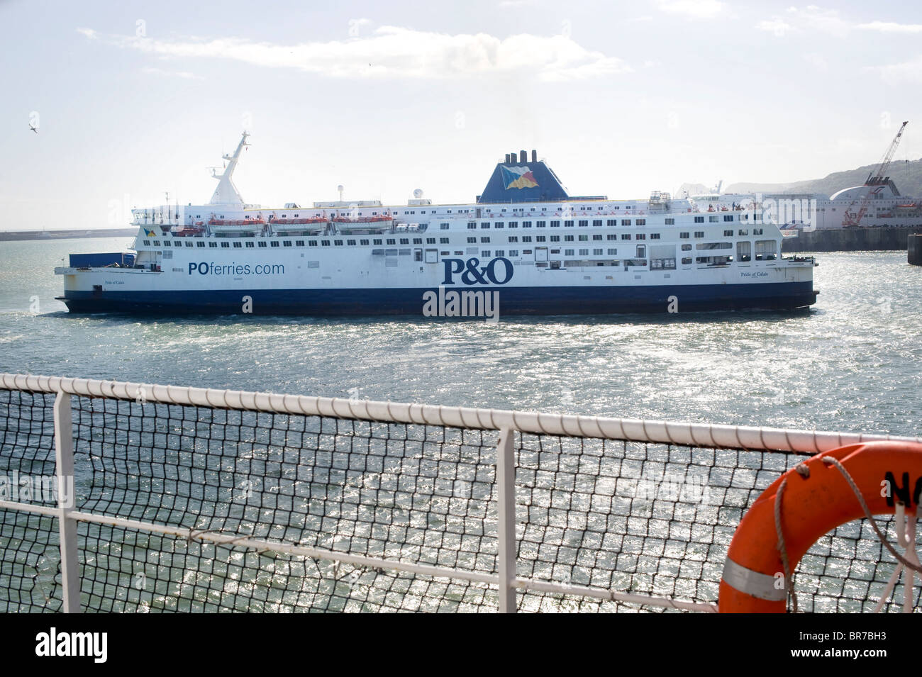 P&O Dover Harbour scene Car Ferries Stock Photo