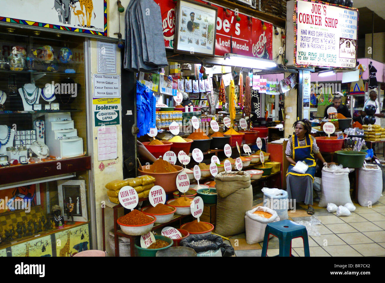Indian Market (Victoria Street Market), Durban, South Africa Stock