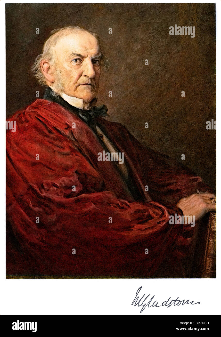 William Ewart Gladstone British Liberal statesman. In a career lasting over sixty years, he served as Prime Minister four times. Stock Photo