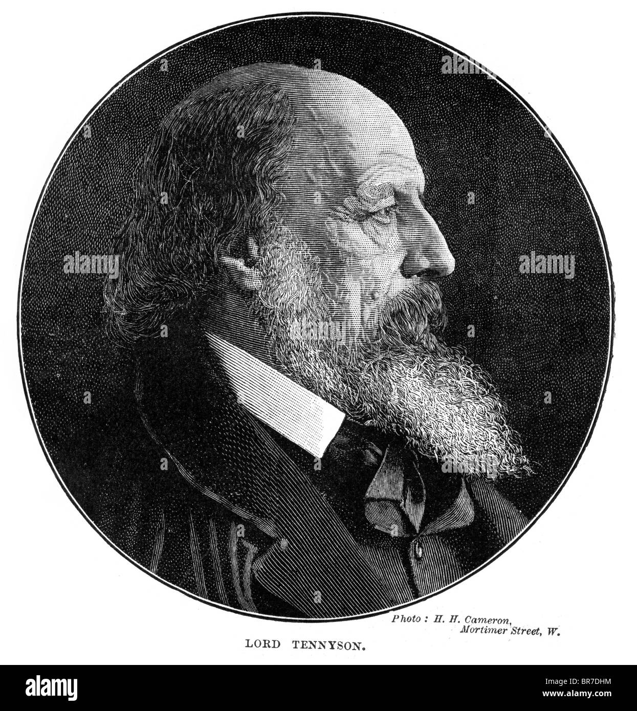 Alfred Tennyson, 1st Baron Tennyson, FRS (1809 to 1892), better known as 'Alfred, Lord Tennyson,' Poet Laureate Stock Photo