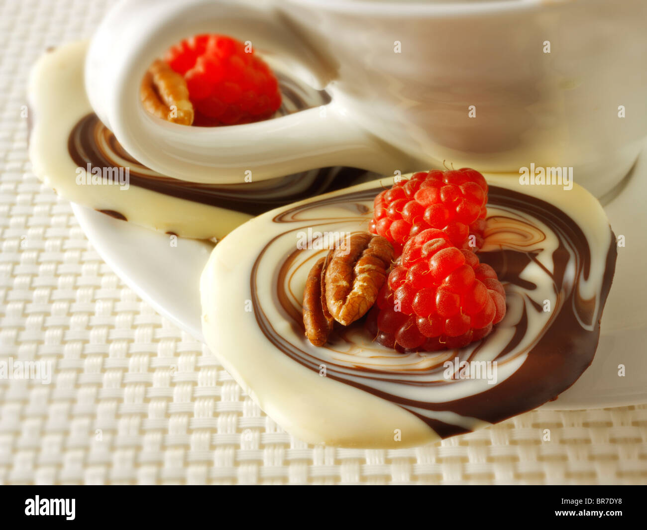 chocolate swirl biscuits Stock Photo