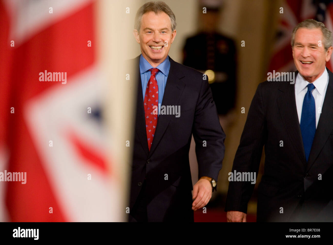 Tony Blair and George W. Bush at the White House Stock Photo - Alamy