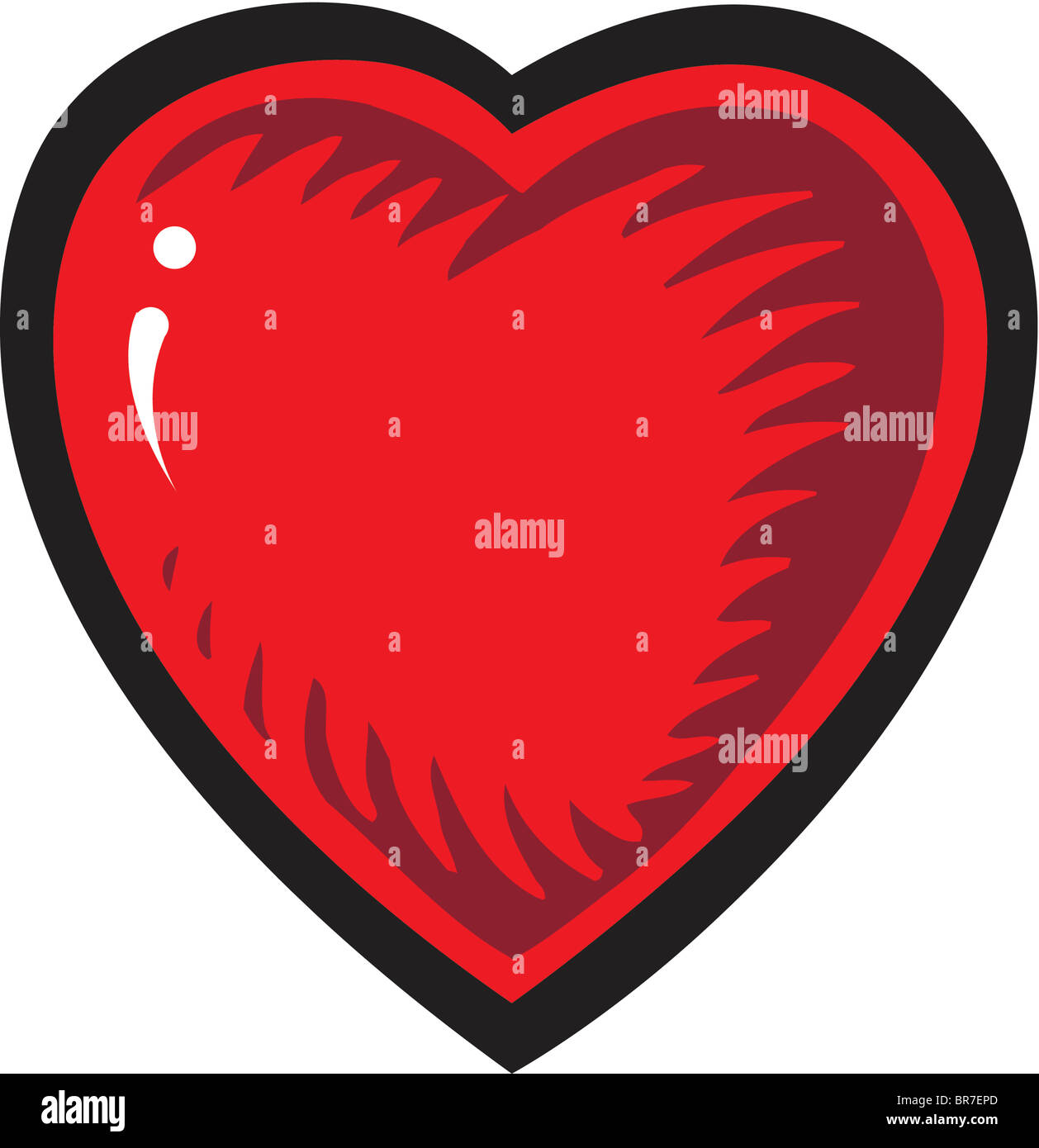 A red heart symbolising love Stock Photo