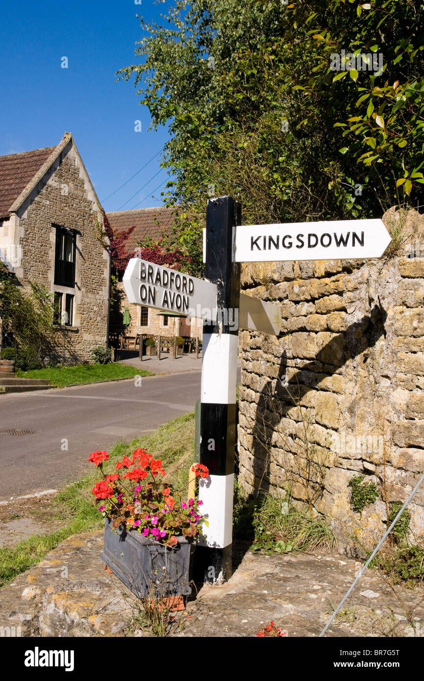 Kings Arms Pub Monkton Farleigh Wiltshire Stock Photo