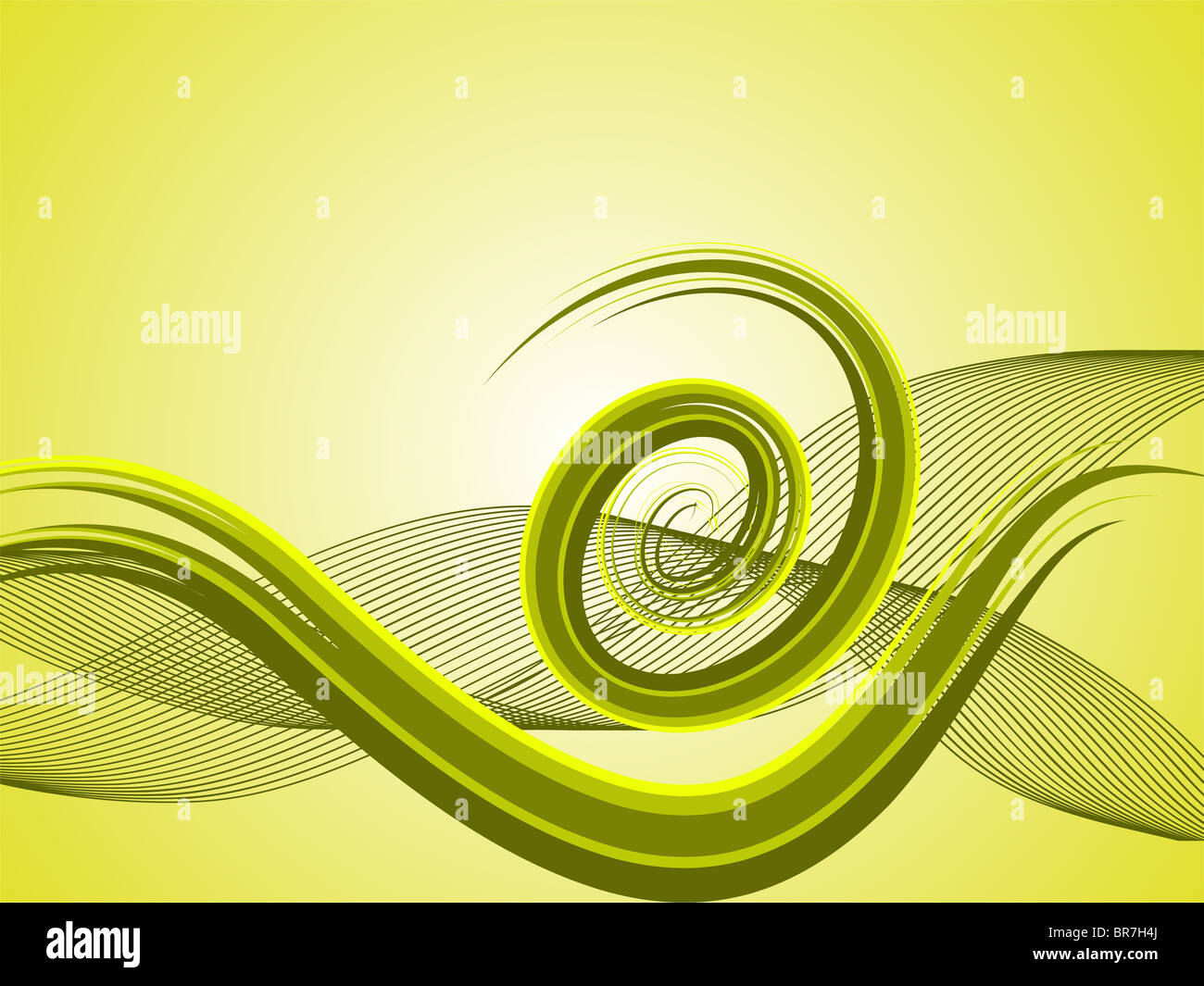 Abstract green spiral Stock Photo - Alamy