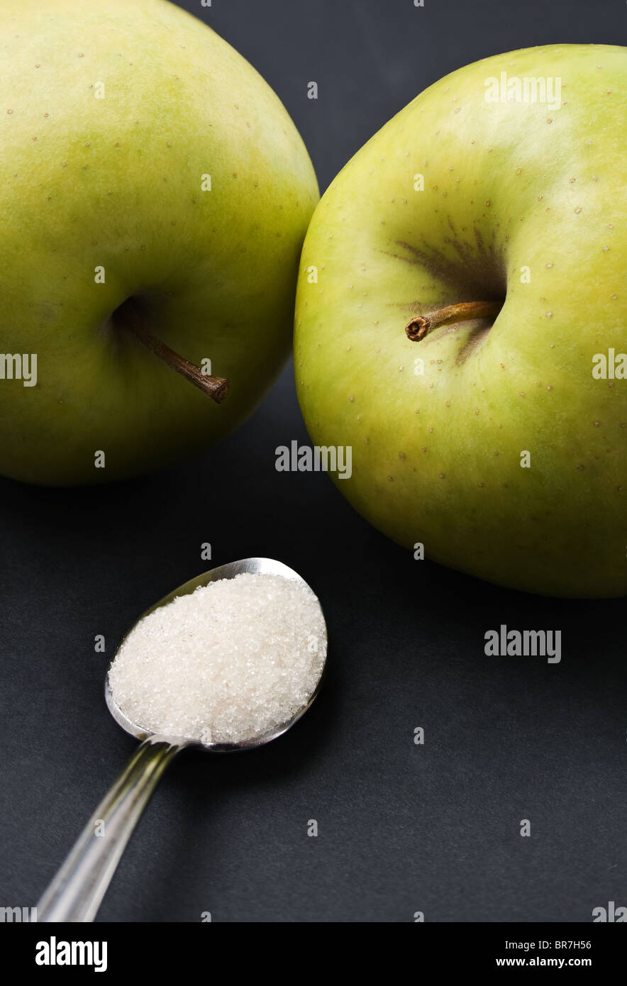 Sugar vs green apples Stock Photo Alamy