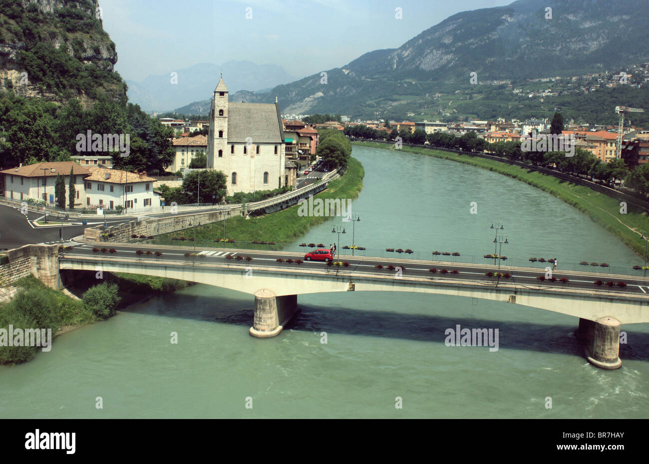 Trento Panorama con il Fiume Adige f.g 