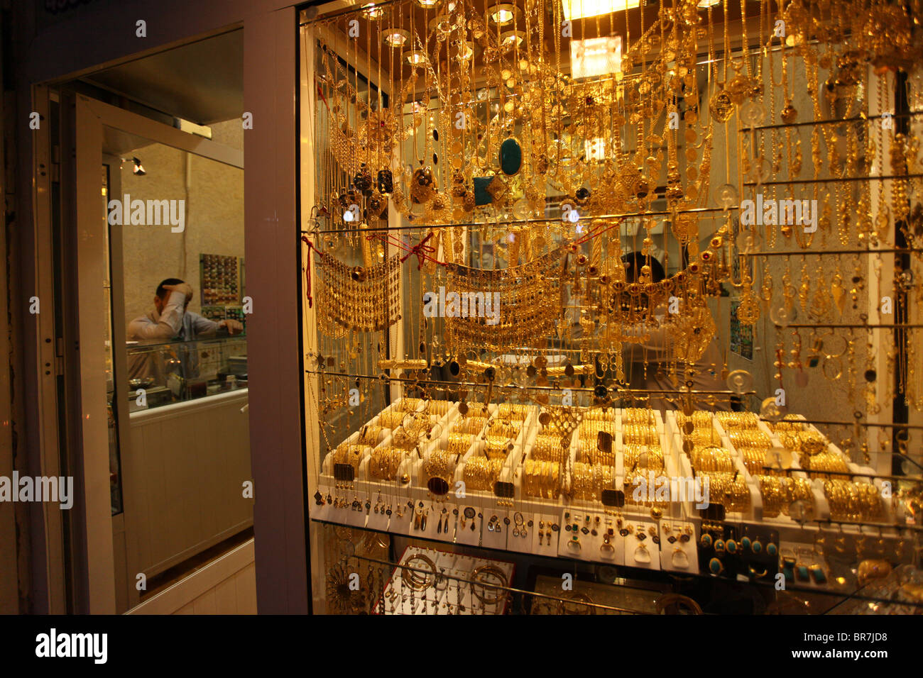 A jewelry shop in Qaysari bazaar in the city of Erbil also spelt Arbil