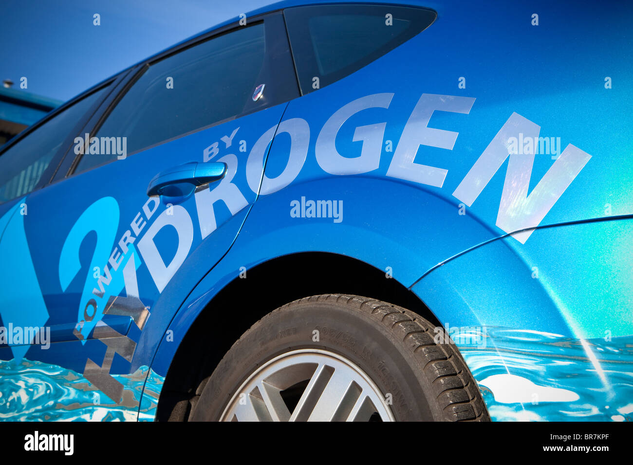 Hydrogen gas powered Ford car in the UK, developed by itm industries Stock Photo