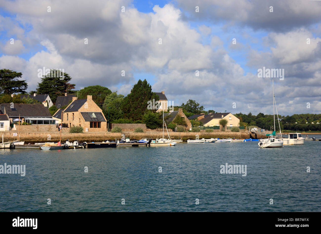 View of Port, Port Blanc, Baden, Golfe du Morbihan, Morbihan, Bretagne,  Brittany, France Stock Photo - Alamy