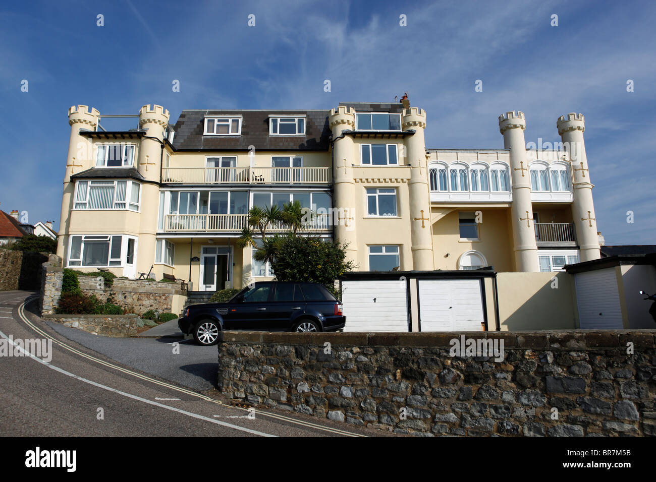 Eclectic architecture in Seaton Stock Photo
