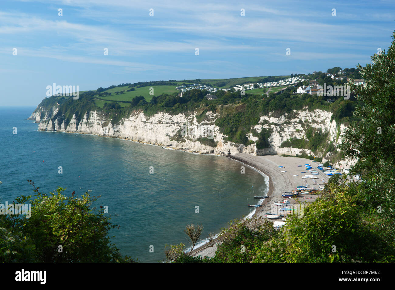 View over bay and beach of Beer Stock Photo