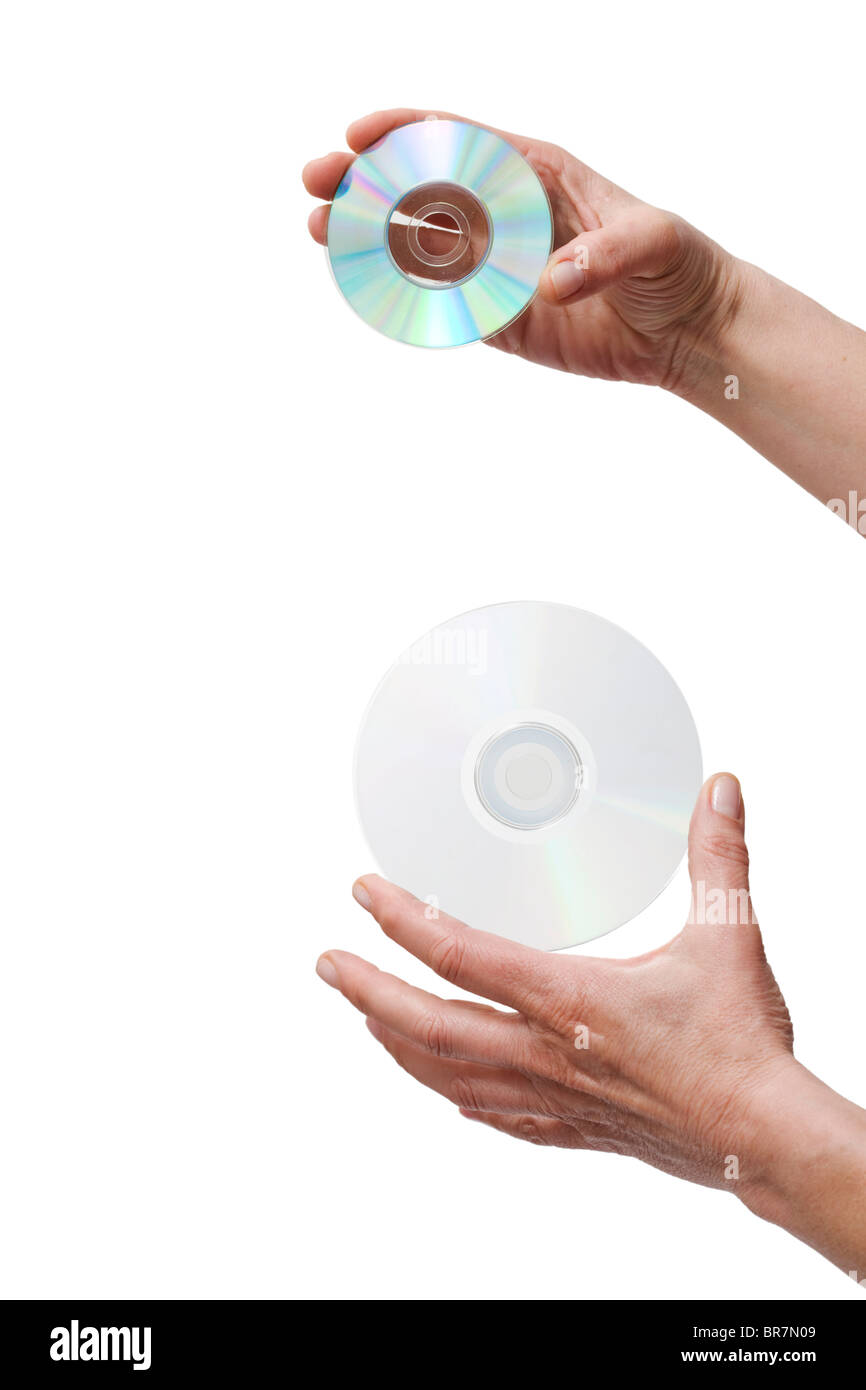 Hands holding two dvd hi-res stock photography and images - Alamy