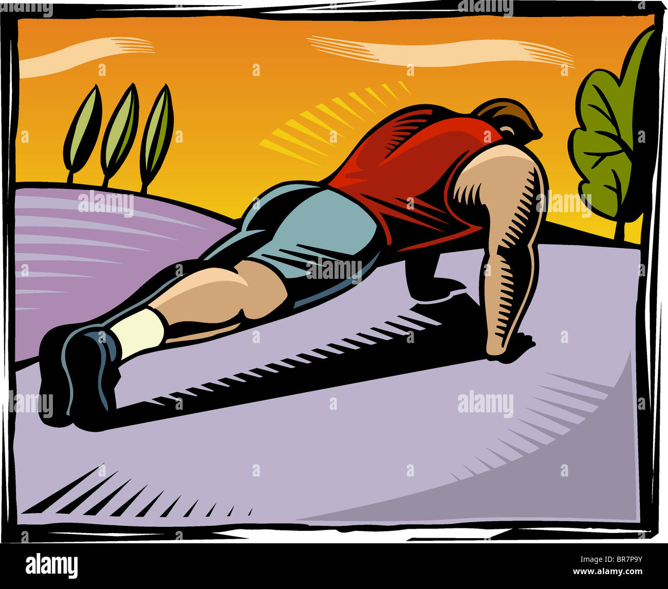 A man doing pushups Stock Photo - Alamy