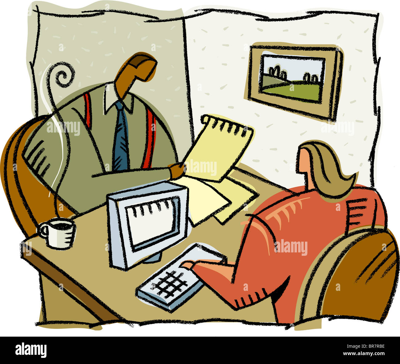 Two people at a business meeting Stock Photo - Alamy