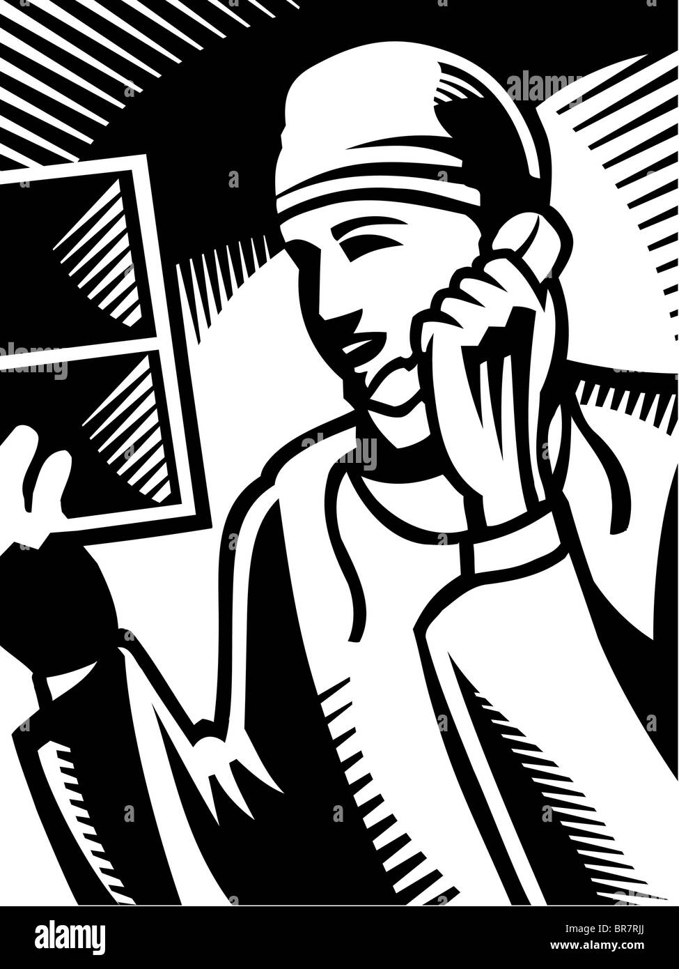 Doctor surgeon black white cartoon hi-res stock photography and images ...