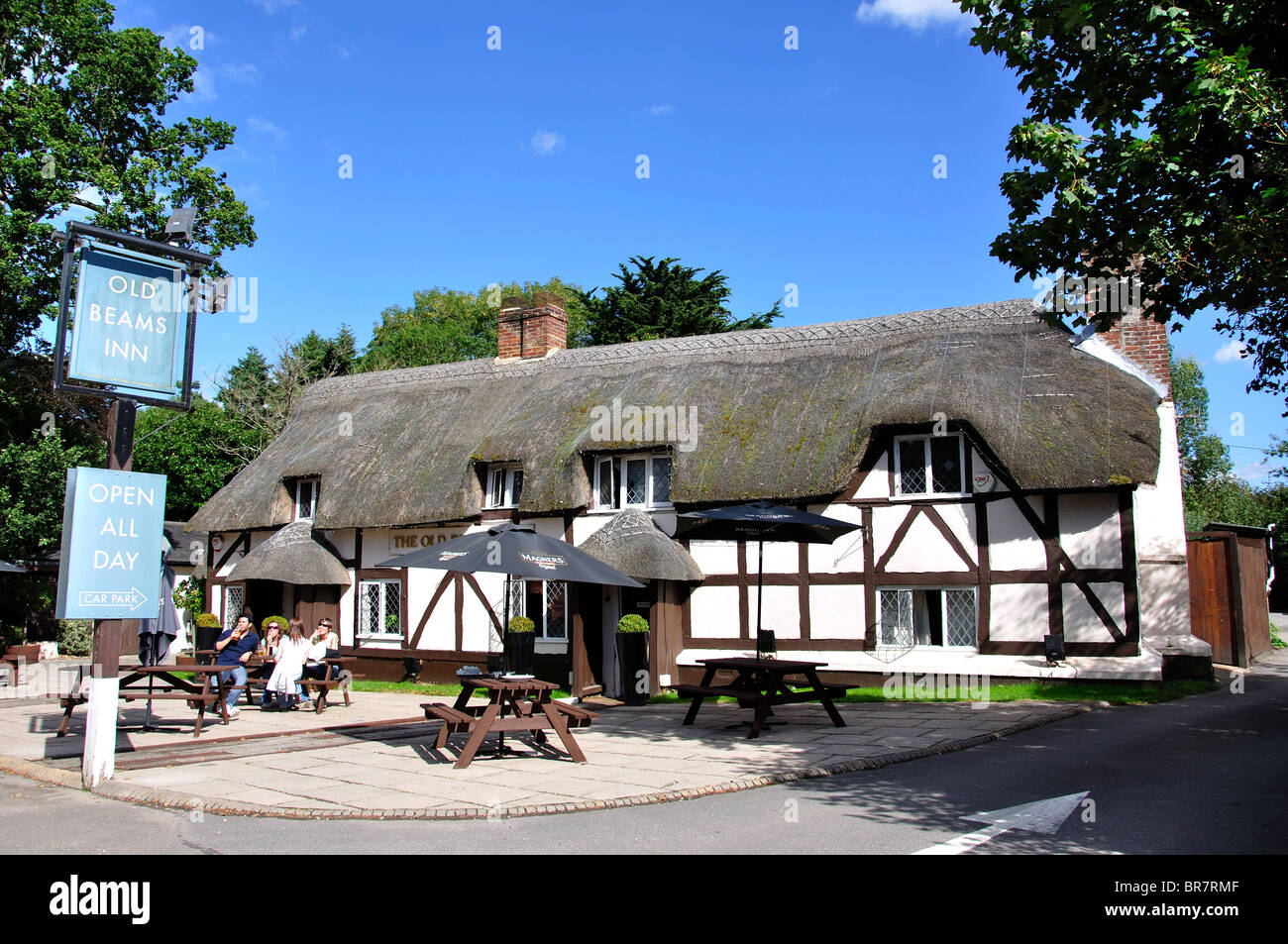 Old Beams Inn, Sailsbury Road, Ibsley, Ringwood, Hampshire, England, United Kingdom Stock Photo