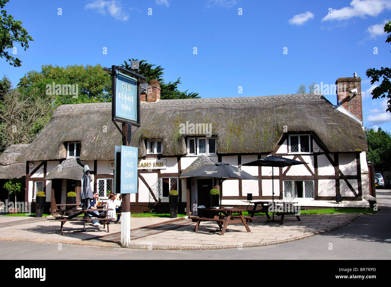 Old Beams Inn, Sailsbury Road, Ibsley, Ringwood, Hampshire, England, United Kingdom Stock Photo