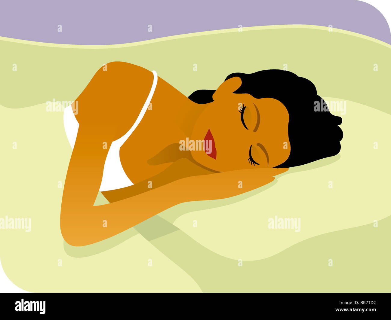 Cartoon Sleeping Woman Stock Photos Cartoon Sleeping Woman Stock