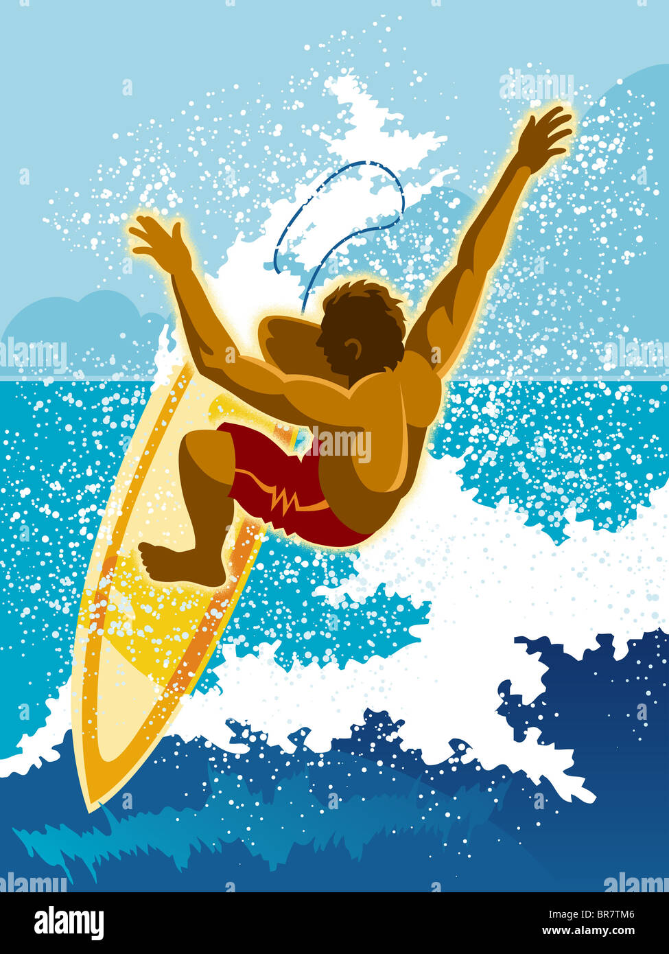A surfer riding a wave Stock Photo - Alamy