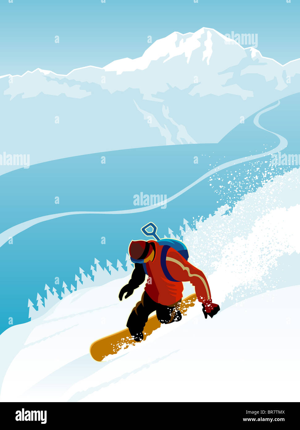 Snow mountain illustration hires stock photography and images Alamy