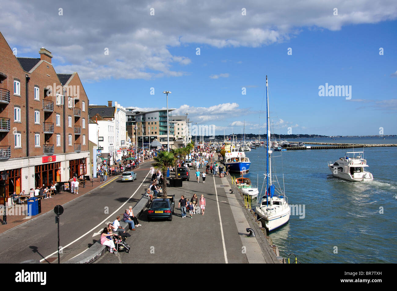 Promenade view, The Quay, Poole, Dorset, England, United Kingdom Stock Photo