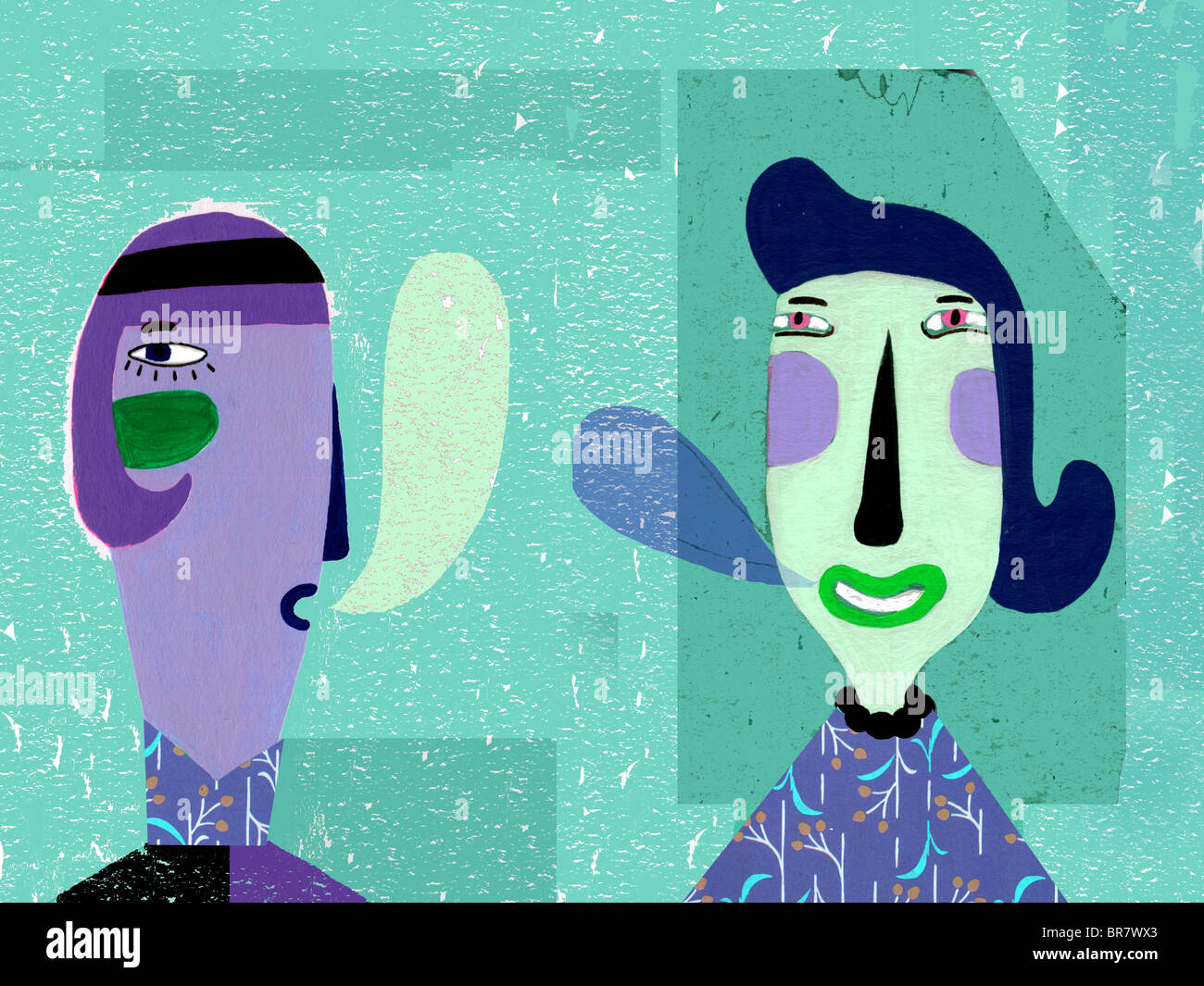 Painting of two women talking hi-res stock photography and images - Alamy