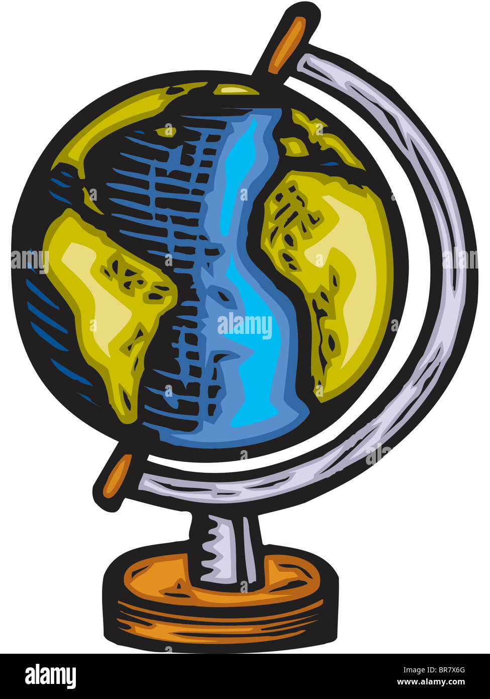 spinning globe Stock Photo