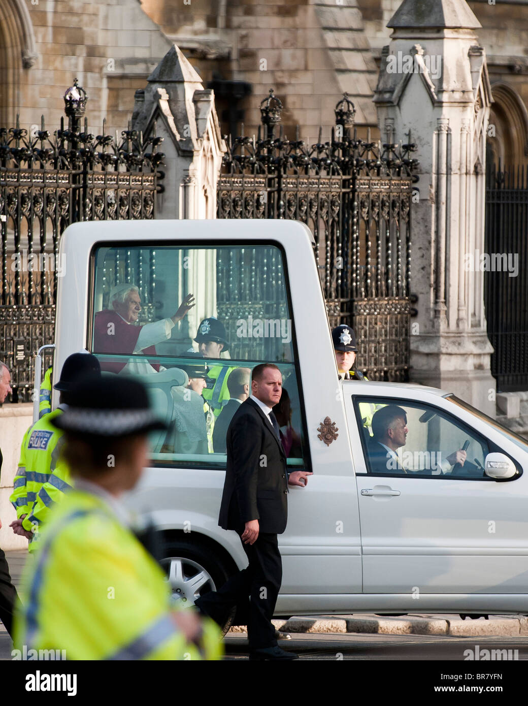 Holy Father, Pope Benedict XVI visits the Houses of Parliament, London as part of his State visit to England and Scotland. Stock Photo